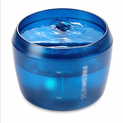 QHLOM Cat Water Fountain Smart Indicator Light Pet Wasserspender 1. 6L / 54OZ. Katze und Hund Wasserspender mit 4 Filterchips (Color : Green) von QHLOM