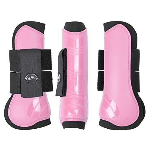 QHP Hartschalen-Gamaschen vorne innen Neopren Klettverschluss (Shetty, Flamingo pink) von QHP