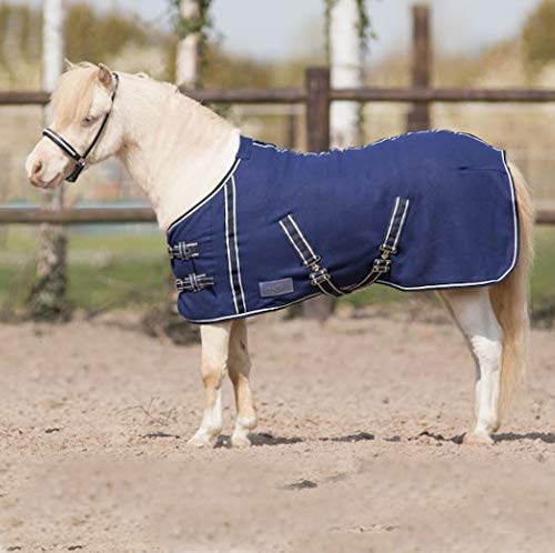 Falabella Fleecedecke, Abschwitzdecke, Mini-shetty, Fohlen, Shetty, blau, Gr. 70 cm von QHP