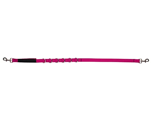 QHP Ausbindezügel Color mit elastischem Teil, Ausbinder, 6 D-Ringe (Warmblut, Fuchsia) von QHP