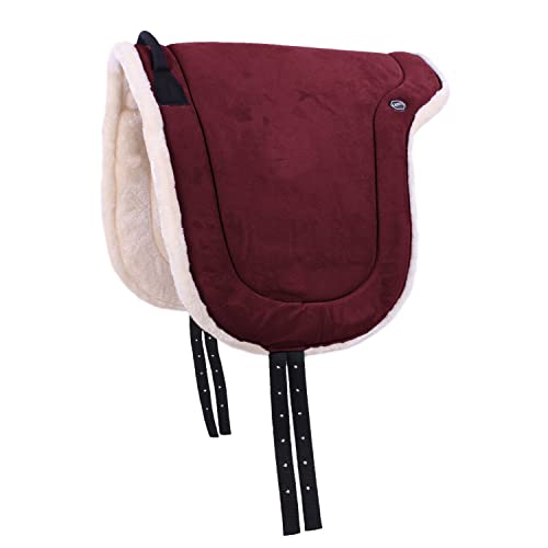 QHP Bareback Pad Sattelkissen, Größe:Shetty, Farbe:Burgundy von QHP