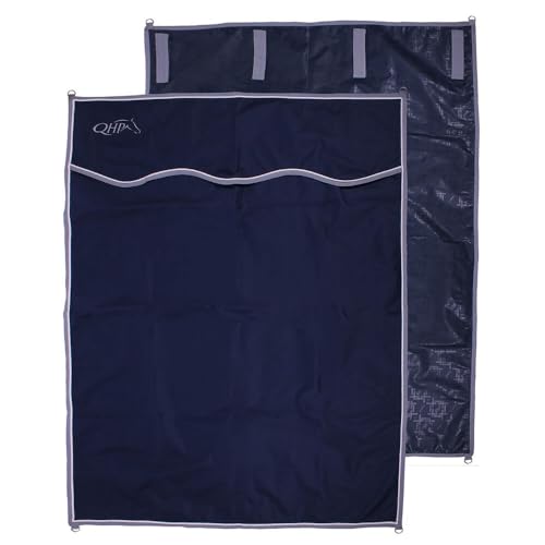 Stall Vorhang | 140 x 180 cm | Sorgt für Ruhe und Privatsphäre | Wasserabweisendes Material Navy 140 x 180 cm von QHP