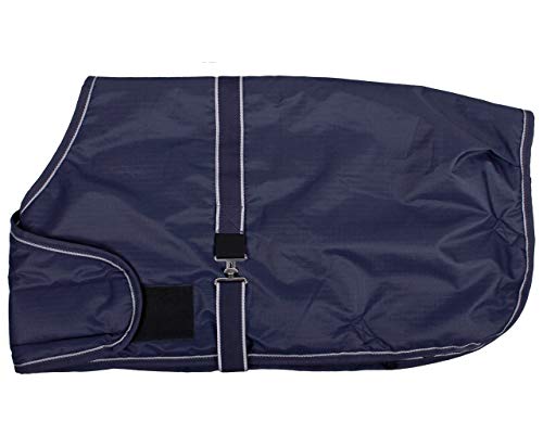 QHP Fohlen Outdoodecke 100g Füllung mit Verschluss aus Klett wächst mit (80 cm, Navy) von QHP