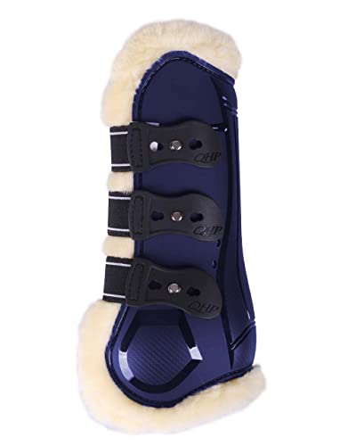 QHP Gamaschen Ontario Schnellverschlüsse Fellimitatfutter (Pony, Navy) von QHP