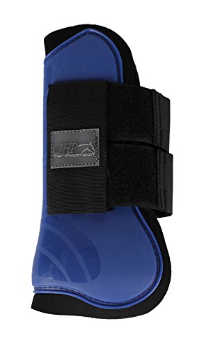 QHP Hartschalen-Gamaschen vorne innen Neopren Klettverschluss (Pony, Navy) von QHP