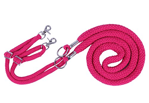 QHP Longierhilfe Longierleine Longe Bodenarbeit 4 Farben 4 Größen (XL, Fuchsia) von QHP