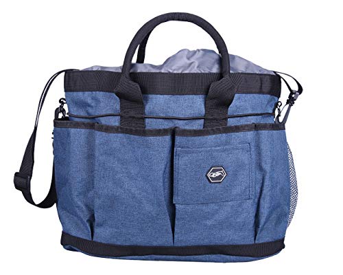 QHP Putztasche Tragegriffe Schulterriemen Gummizug viele Fächer (Blau) von QHP