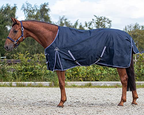 QHP Regendecke Turnout Luxus 0gr (125 cm, navy) von QHP