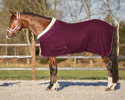 QHP Showdecke Menton Kunstfellkragen (155 cm, Plum) von QHP