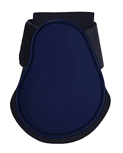 QHP Streichkappen Hartschale Neopren Klettverschuss (Pony, Evening Blue) von QHP