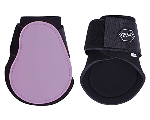 QHP Streichkappen Hartschale Neopren Klettverschuss (Pony, Lavender) von QHP