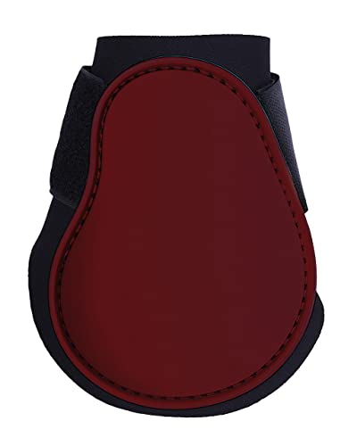 QHP Streichkappen Hartschale Neopren Klettverschuss (Pony, Porto red) von QHP