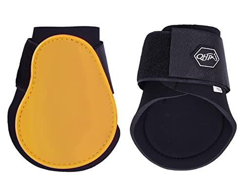 QHP Streichkappen Hartschale Neopren Klettverschuss (Pony, Sunflower) von QHP