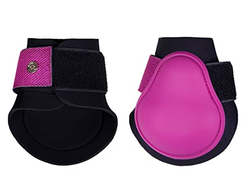 QHP Streichkappen Rio Neoprenfutter Klettverschluss Glitzer (Pony, Festival Fuchsia) von QHP