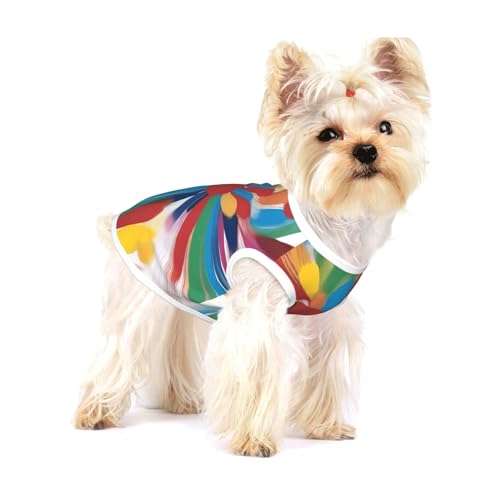Creative Strokes Weste für kleine Hunde, Baumwolle, Größe M, atmungsaktiv, weich und bequem, Haustierkleidung für Katzen und Hunde Creative Strokes Weste für kleine Hunde, Baumwolle, Größe M, atmungsaktiv, weich und bequem, Haustierkleidung für Katzen und Hunde von QHZLY