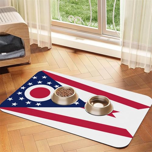 Ohio State Flag Haustier saugfähige Ledertischdecke 40 x 60 cm mit rutschfester Gummiunterseite für Katzen und Hunde Ohio State Flag Haustier saugfähige Ledertischdecke 40 x 60 cm mit rutschfester Gummiunterseite für Katzen und Hunde von QHZLY