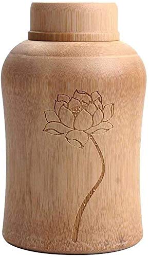 QIANMEI Einäscherung Urn Denkmäler Andenken Urne Holz Medium Keepsake Urn for Haustier-Asche oder menschliche Asche Einäscherung Urn natürlichen Bambus von QIANMEI