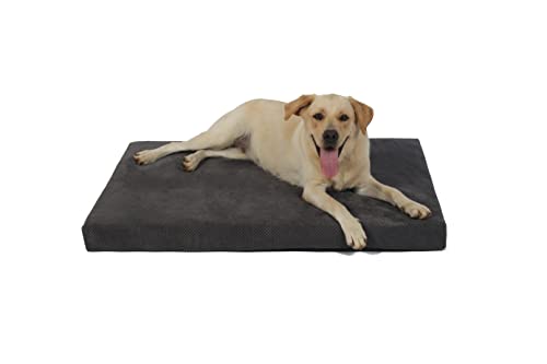 Hundebett, passend für Betten für große, mittelgroße Hunde, wasserdicht, orthopädisch, abnehmbare Reinigung für den Innenbereich, Haustierbett, Eierschaum, Baumwolle von QIAOQI