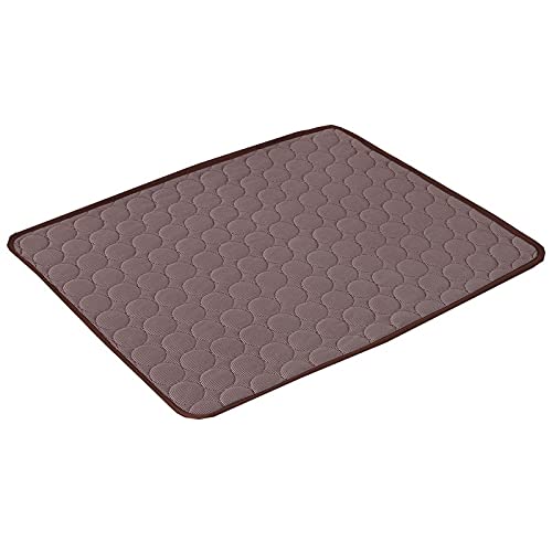 Katzenhaus Hund Kühlmatte Waschbare Sommer Kühlkissen Matte for Hunde Katze Atmungsaktive Haustier Hund Bett Hunde Auto Sitzbezug Klein Hundehütte Katzenhöhle ( Color : Coffee , Größe : M-60X50cm ) von QIFFIY