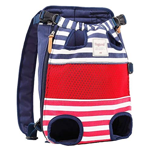 QIFFIY Hunderucksack Haustier-Rucksack-Fördermaschine for Katze Hunde Vorder Travel Hundetragetasche for Tiere Small Medium Hunde Bulldoggen-Welpen Hundetasche (Color : A) von QIFFIY