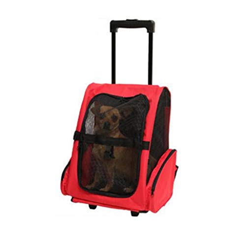 QIFFIY Hunderucksack Hund Träger beweglicher Haustier-Rucksack Messenger Katzentransportkorb Outgoing Kleiner Hund Reisetasche weiche Seite Breathable Haustier-Träger for Katze Hundetasche von QIFFIY