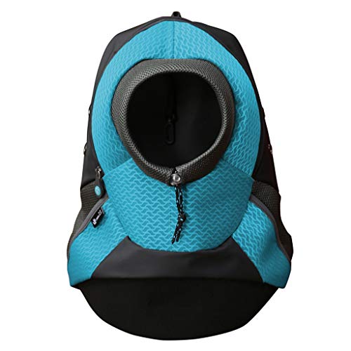 QIFFIY Hunderucksack Pet Carrier Rucksack for kleine Hunde oder Katzen Breathable Ineinander greifen Welpen-Pack for Reisen, Wandern, Spazierengehen, Radfahren und Außen Hundetasche von QIFFIY