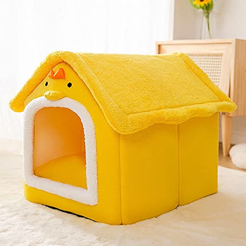 QIFFIY Katzenhaus Abnehmbare Katze Bett Haus Kennel Nest Haustier Nest Katze Teppich Hundebett Warme Hunde Haus Kissen Sofa Bett Haustierprodukte Katzenhaus Haustier Bett Katzenhöhle von QIFFIY