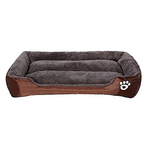 QIFFIY Katzenhaus Großes Haustier Katze Hundebett Warme gemütliche Hundehaus Weiche Fleece Nest Hundekörbe Hausmatte Herbst Winter wasserdichte Zwinger Katzenhöhle (Color : Coffee, Größe : X-Large) von QIFFIY