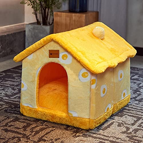 QIFFIY Katzenhaus Haustier Haus Faltbare schlafbett warme Katze Nest weicher Hund Kennel Bett kätzchen höhle Sofa welpen mat alle Saison universal Haustier Haustier Katzenhöhle von QIFFIY