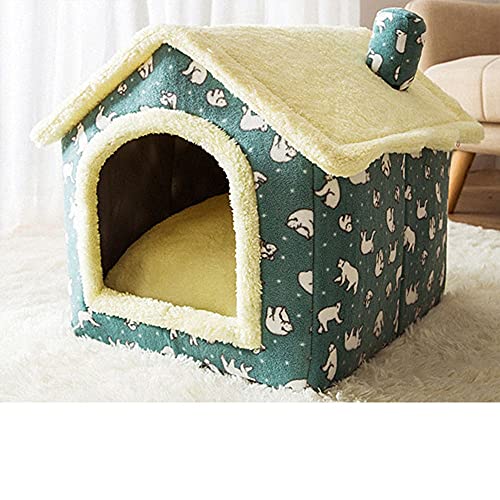 QIFFIY Katzenhaus Haustier Haus Faltbare schlafbett warme Katze Nest weicher Hund Kennel Bett kätzchen höhle Sofa welpen mat alle Saison universal Haustier Haustier Katzenhöhle von QIFFIY