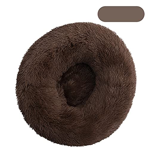 QIFFIY Katzenhaus Haustier Hund Bett Super weiche Haustier Bett Kennel Hund Runde Katze Winter Warme Schlafsack Lange Plüsch Große Welpen Kissenmatte Katzenhöhle (Color : GD-001-08, Größe : 90cm) von QIFFIY