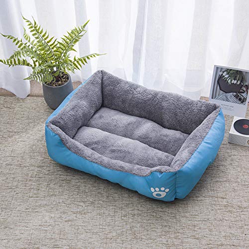 QIFFIY Katzenhaus Hundebett Fünffarbige Hund Sofa Welpen Matratze Bulldogge Große Hund Hund Zubehör wasserdichte Kissenbank Katze Sofa Tierbedarf Katzenhöhle (Color : 1, Größe : Small 50x40cm) von QIFFIY