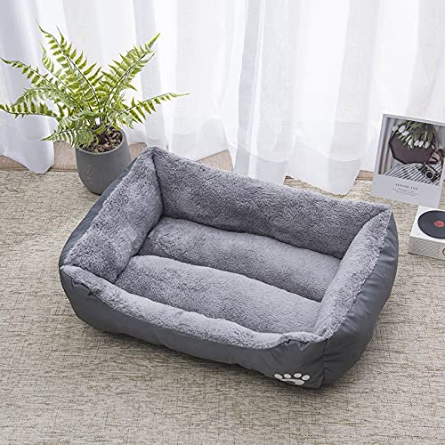 QIFFIY Katzenhaus Hundebett Fünffarbige Hund Sofa Welpen Matratze Bulldogge Große Hund Hund Zubehör wasserdichte Kissenbank Katze Sofa Tierbedarf Katzenhöhle (Color : 4, Größe : Small 50x40cm) von QIFFIY