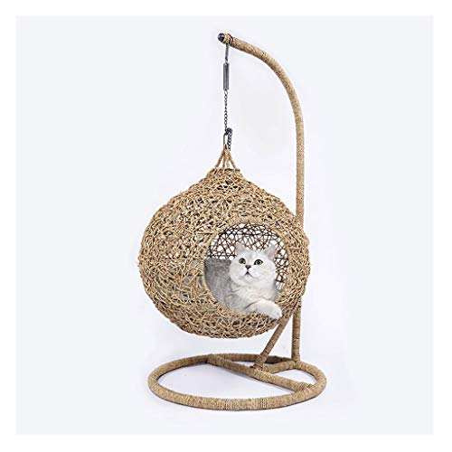 QIFFIY Katzenhaus Kreative Rattan Haustier-Nest-Four Seasons Universal-Haustier-Bett-Warm Schlaf Bett Katzenbedarf Katzen-Kissen-Bett-Katze-Hundebett Katzenhöhle (Color : A) von QIFFIY