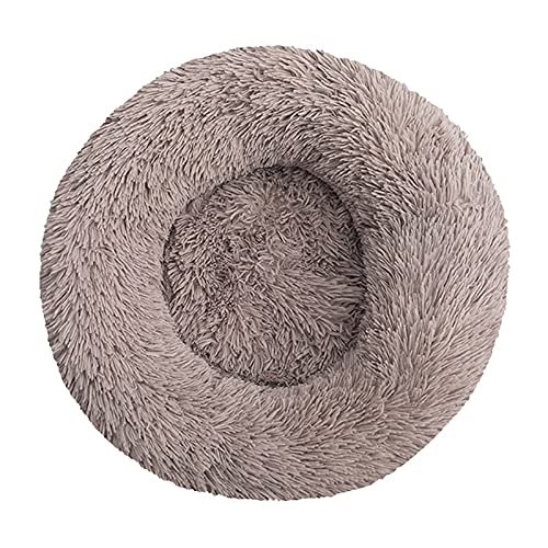 QIFFIY Katzenhaus Langer Plüsch Hund Bettkissen Große Hunde Bett Haus Haustier Rund Kissen Bett Tierkennel Super weiche Flauschige Bequeme for Katze Hundehaus Katzenhöhle (Color : E, Größe : L 70cm) von QIFFIY