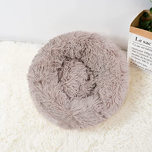 QIFFIY Katzenhaus Super weiche Langen bräunen warme Haustier Matte Nette leichte Kennel Katze schlafende Korb Bett runde Flauschige Bequeme Touch pet Produkte Katzenhöhle (Color : E, Größe : 50cm) von QIFFIY