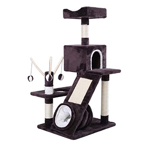 QIFFIY Kratzbaum Cat Klettergerüst Katze Kratzbaum Scratcher Pole Möbel Gym-Haus-Spielzeug-Katze Springen Plattform Katze Turm Katzenbaum (Color : A) von QIFFIY