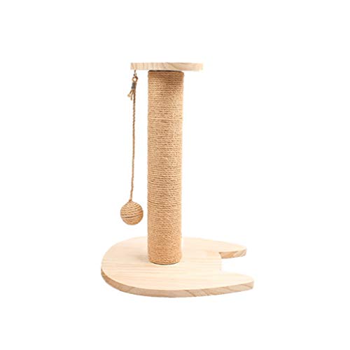 QIFFIY Kratzbaum Katze-Kratzpfosten, Kitty-Kratzer-Post mit hängender Kugel, dauerhafter Katzenkratzer-Pole mit Sisal-Seil Katzenbaum (Color : A) von QIFFIY