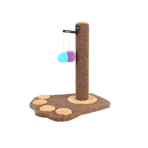 QIFFIY Kratzbaum Katzenkratzbaum, Kätzchen-Kurzplüschkratzer, Baumkatze, die interaktives Spielzeug verfolgt, Katzenkratzbaum mit hängendem Ball Katzenbaum (Color : A) von QIFFIY