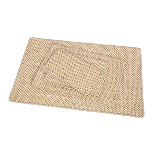 QIFFIY Kratzbrett Katzenkratzmatte, Robustes Natürliches Sisal-Kratzpad, Rutschfester Katzenkratzteppich, Teppich, Überlegenes Katzenkrallen-Pflegespielzeug Katzenkratzer (Color : A) von QIFFIY