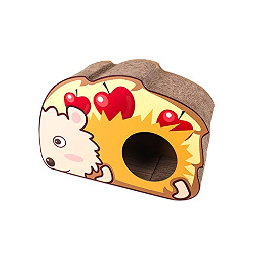 QIFFIY Kratzbrett Nette Igel-Katze Scratcher Corrugated Papier Haustier-Katzen-Nest Katze Kratzkralle Verschleißfeste Cat Tickle Box Cat House Katzenkratzer (Color : Groß) von QIFFIY