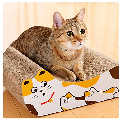 QIFFIY Kratzbrett Nettes Corrugated Papier Katze Scratcher Katze Verkratzen Spielzeug-Haustier-Bett Lounge Sofa Kitten Scratch Board for Claws Katzenkratzer (Color : B) von QIFFIY