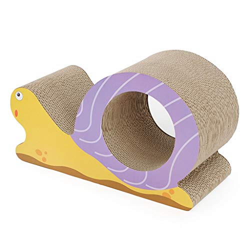 QIFFIY Kratzbrett Schnecken Shaped Cat Scratcher Brett Corrugated Papier Cats Claw Spielzeug Grinding Katzenkratzmatte Matratze Katzenbedarf Katzenkratzer (Größe : 43 * 20 * 25cm) von QIFFIY