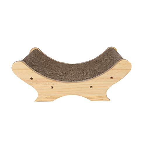 QIFFIY Kratzbrett U Typ Well Cat Scratcher Bett Pine Wood Katze Kratzbrett Katze Möbel Sofa Kitten Abstreifmatte Toy Claws Pflege Katzenkratzer (Größe : 40 * 27 * 14.5cm) von QIFFIY