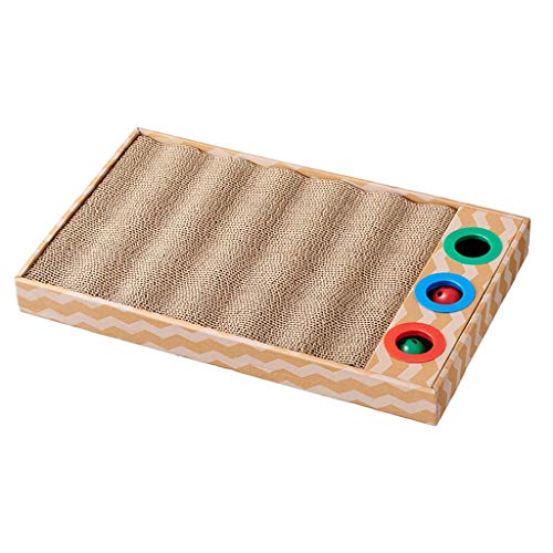 QIFFIY Kratzbrett Wellenförmige Katze Scratcher Corrugated Papier Katze Kratzbrett Pad Grinding Nägel Interactive Schutz Möbel Katzenspielzeug Katzenkratzer (Größe : 45 * 28 * 5cm) von QIFFIY