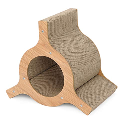 QIFFIY Kratzbrett Wellpapier Katze Kratzbrett Klauenschärfer Katze Nestplatte Anti-Scratch-Schleifkatze Kratzer Katze Zubehör Katzenkratzer (Color : B) von QIFFIY