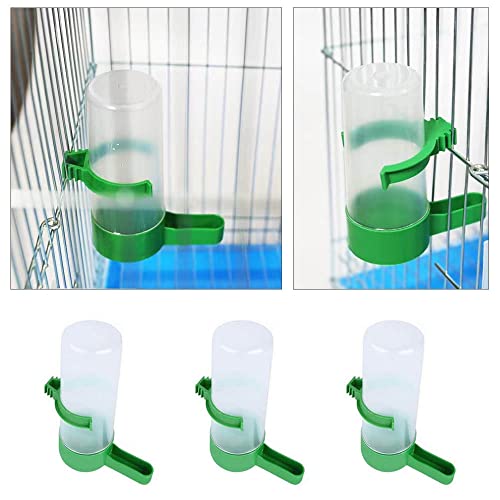 Vogelwasserspender zum Aufhängen, automatische Vogeltränke, Wasserspender für Käfig, Wellensittiche, Nymphensittiche, Kanarienvögel und kleine und mittelgroße Papageien, 4 Stück von QINGXIANGRONG