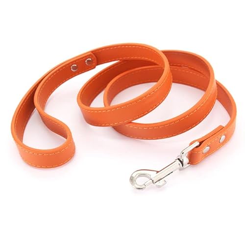 QIUMING 1 Stücke Hundeleine Soild Farbe Leder Pet Walking Training Führt Für Small Medium Large Hunde Katze Im Halsband Und Geschirr 120 cm von QIUMING