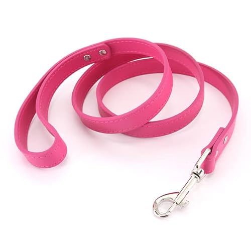 QIUMING 1 Stücke Hundeleine Soild Farbe Leder Pet Walking Training Führt Für Small Medium Large Hunde Katze Im Halsband Und Geschirr 120 cm von QIUMING