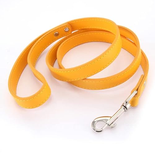 QIUMING 1 Stücke Hundeleine Soild Farbe Leder Pet Walking Training Führt Für Small Medium Large Hunde Katze Im Halsband Und Geschirr 120 cm von QIUMING